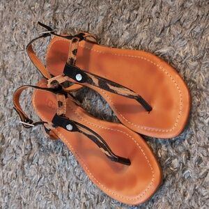 UGG Tan and Black Sandals